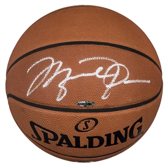 2014 Michael Jordan Signed Spalding Basketball (UDA)